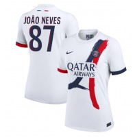 Maglia Calcio Paris Saint-Germain Joao Neves #87 Seconda Divisa Donna 2024-25 Manica Corta